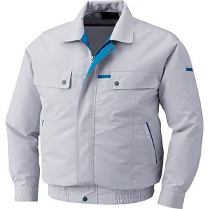 空調服 綿・ポリ混紡脇下マチ付き空調服[[R下]] ウェアのみ シルバー L ( KU90450-C06-S3 ) (株)空調服｜orangetool