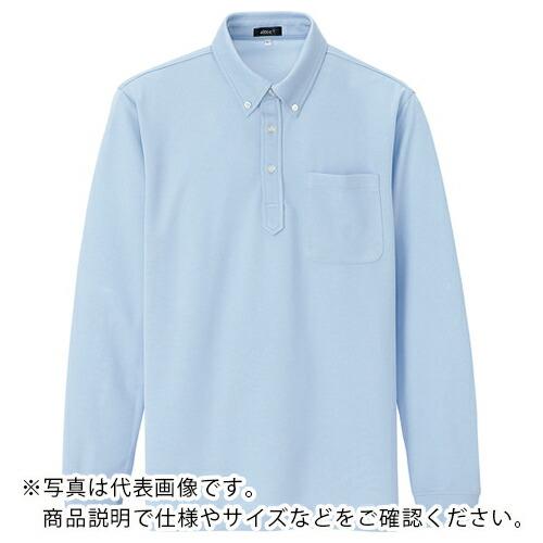アイトス 吸汗速乾(クールコンフォート)長袖ボタンダウンポロシャツ(男女兼用) ライトサックス M ...