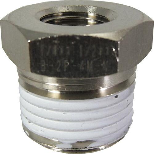 【SALE価格】チヨダ ブッシュ メッキ付 Rc1/4・R1/2 ( B-2F-4M-N ) 千代田...