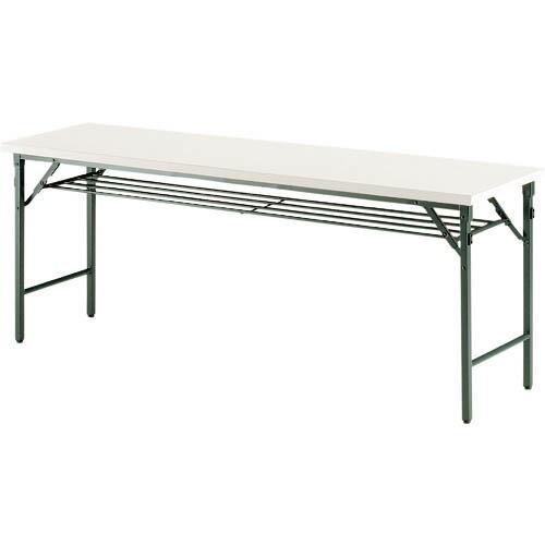 TOKIO 折りたたみテーブル 棚付 1800×900mm アイボリー アイボリー ( TWS-18...