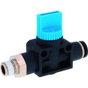 PISCO ハンドバルブ ストレートB3方弁チューブR1/8出力6 ( HV01-6 ) (メーカー取寄)｜orangetool