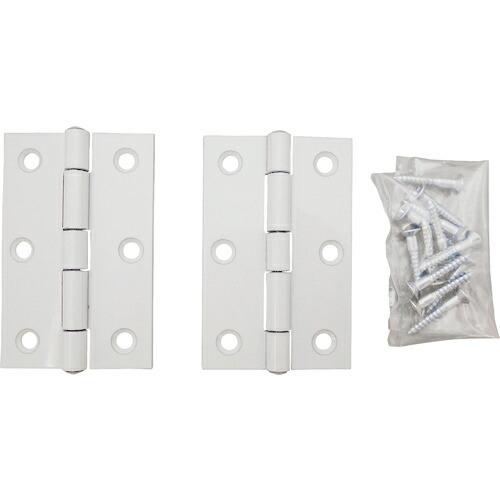 WAKI 厚口カラー丁番 VE‐030 76mm 白  ( VE-030 )