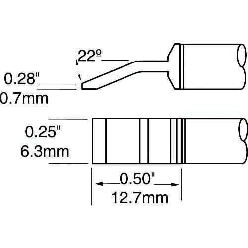メトカル Metcal MXシリーズ 精密ツイーザー チップカートリッジ ( PTTC-604 ) ...