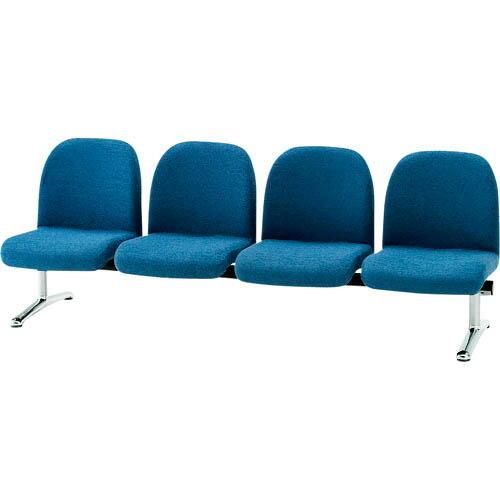 TOKIO ロビーチェア 背付4人掛 ネイビー ( LA-4 NV ) 藤沢工業(株) (メーカー取...