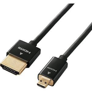 ELECOM スーパースリムHDMIケーブル (タイプA-D) 1.0m ブラック ( DH-HD14SSU10BK )｜orangetool