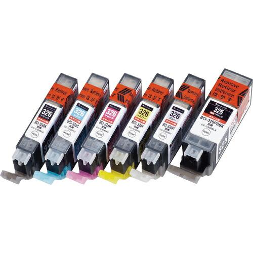 ELECOM CANON BCI-326+325 6MP互換使い切りタイプ6色 ( CC-C3253...