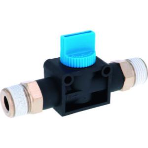 PISCO ハンドバルブ ニップル3方弁チューブR3/8出力R3/8 ( HV03-03 ) (メーカー取寄)｜orangetool