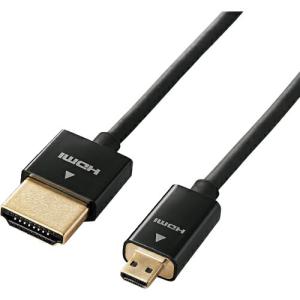 ELECOM スーパースリムHDMIケーブル (タイプA-D) 1.5m ブラック ( DH-HD14SSU15BK )｜orangetool