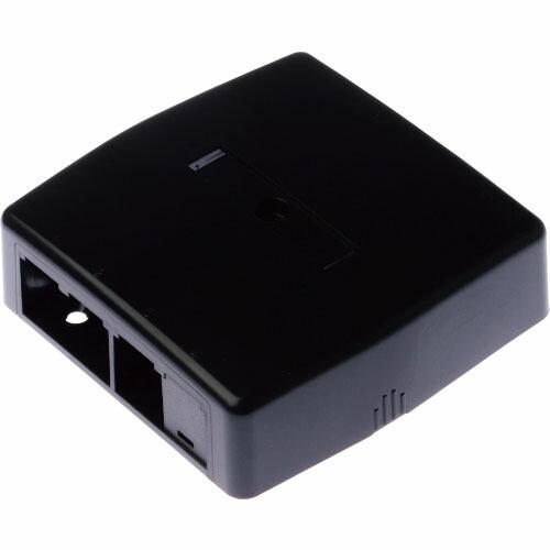 PANDUIT ローゼットボックス シャッターなし 4個口(3ローゼット+1ブランク) 黒  ( J...