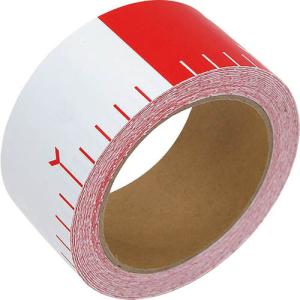 シンワ 貼付ロッド_合成紙製_50mm×25m_赤白20cm間隔 ( 78192 ) シンワ測定(株)｜orangetool