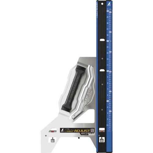 シンワ 丸ノコガイド定規 エルアングルPlus アジャスト 60cm 併用目盛 ( 73181 ) ...