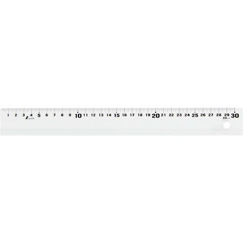 シンワ アルミ直尺_アル助_30cm_ホワイト ( 65418 ) シンワ測定(株)