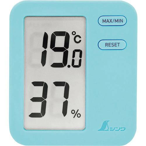 シンワ デジタル温湿度計 Home A ブルー クリアパック ( 73048 )