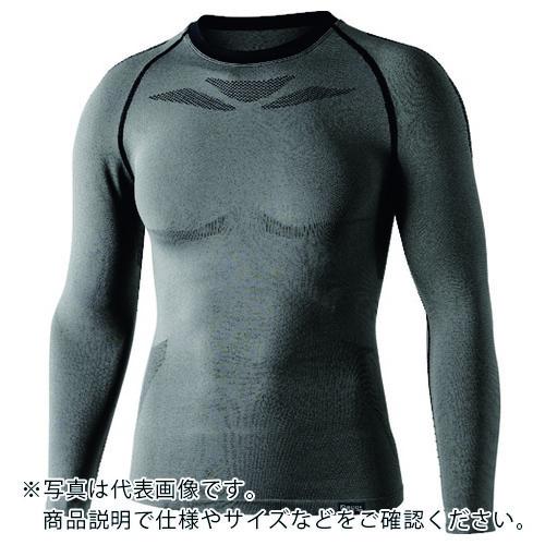 おたふく BTデュアルクロス ロングスリーブクルーネックシャツ グレー/ブラック L~XL ( JW...