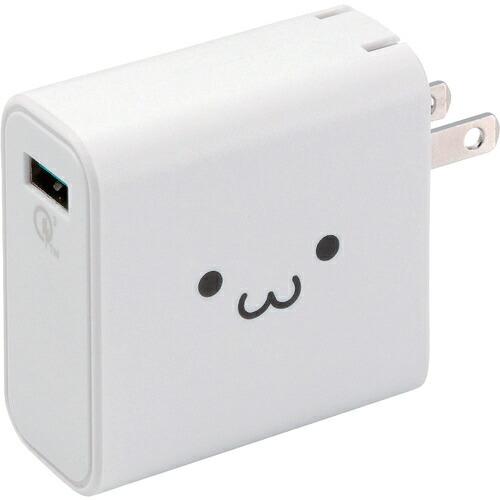 ELECOM AC充電器(USBポート/QuickCarge3.0対応) ホワイトフェイス ( MP...