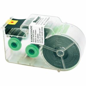PANDUIT 熱転写ハンディプリンタ用セルフラミネートラベル ビニル 緑 印字部縦19.1mmx横25.4mm 125枚入り  ( S100X225VDC )(10個セット)｜orangetool