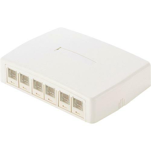 【SALE価格】PANDUIT CAT5Eスプリングシャッター付きローゼットキット 6個口 白  (...