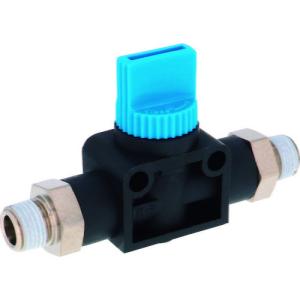 PISCO ハンドバルブ ニップル2方弁チューブR1/8出力10 ( HV01-01-2 ) (メーカー取寄)｜orangetool