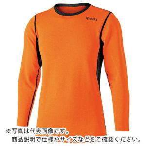 おたふく BT デュアルブラッシュド ヘビーウェイト クルーネックシャツ オレンジ/ブラック L ( JW-180-48-L )｜orangetool