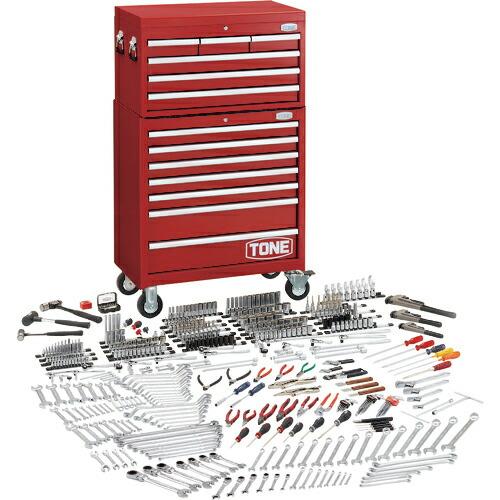 TONE 整備用工具セット ワイドキャビネットセット ( TCX961 ) (メーカー取寄)