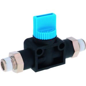PISCO ハンドバルブ ニップル3方弁チューブR1/8出力R1/8 ( HV01-01 ) (メーカー取寄)｜orangetool