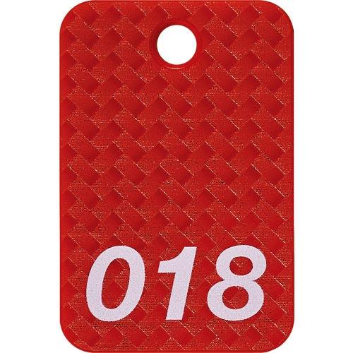 OP 荷札 番号札 四角 大 番号入り1~25 赤 (25枚入) ( BF-80-RD ) オープン...