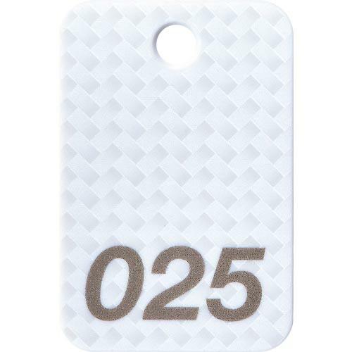 OP 荷札 番号札 四角 大 番号入り1~25 白 (25枚入) ( BF-80-WH ) オープン...