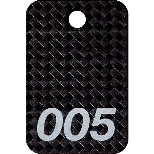 OP 荷札 番号札 四角 大 番号入り1~25 黒 (25枚入) ( BF-80-BK ) オープン...
