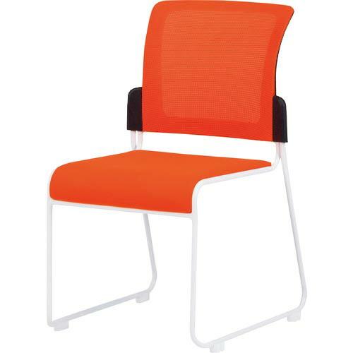 TOKIO スタッキングチェア メッシュ MCR-2 オレンジ ( MCR-2-OR ) 藤沢工業(...