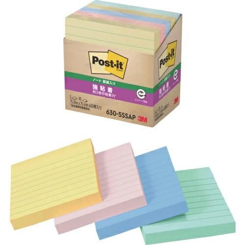 3M ポスト・イット 強粘着ラインノート  ( 630-5SSAP ) スリーエム ジャパン(株)文...