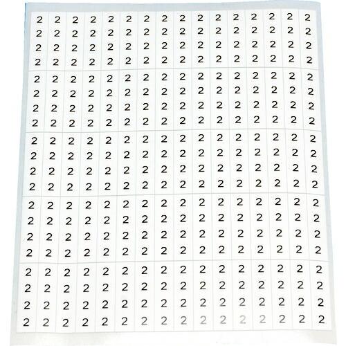 TRUSCO 【在庫限り廃番】ケーブル用ラベル 「2」 10枚入(1シート80個) ( CAL-2 ...