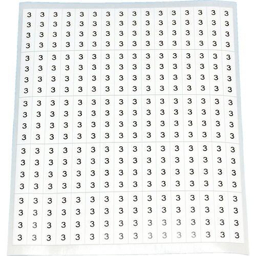 TRUSCO 【在庫限り廃番】ケーブル用ラベル 「3」 10枚入(1シート80個) ( CAL-3 ...