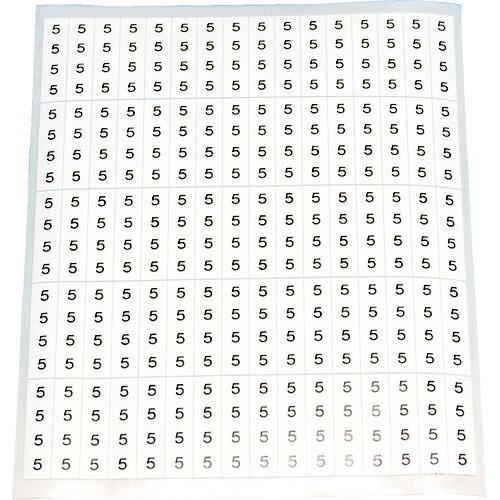 TRUSCO 【在庫限り廃番】ケーブル用ラベル 「5」 10枚入(1シート80個) ( CAL-5 ...