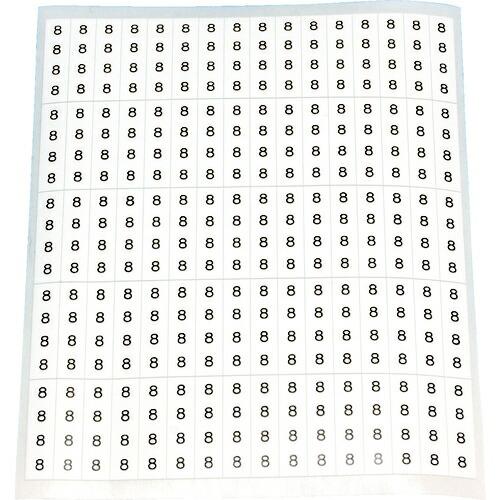 TRUSCO 【在庫限り廃番】ケーブル用ラベル 「8」 10枚入(1シート80個) ( CAL-8 ...