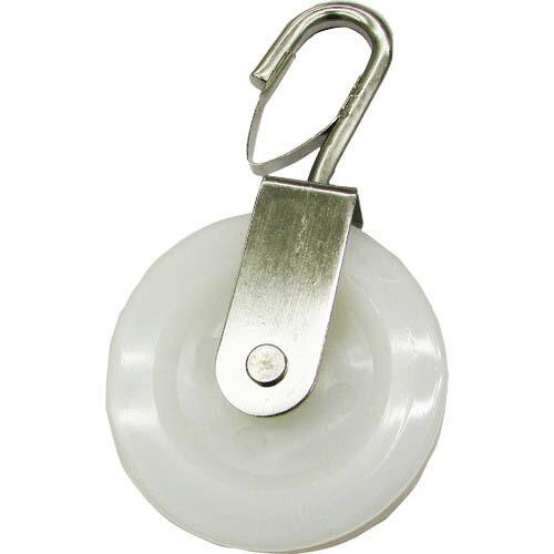 水本 ワイヤロープ用ディスプレイパーツ ナイロンプーリー フック外れ止め付 使用ロープ径~9mm (...