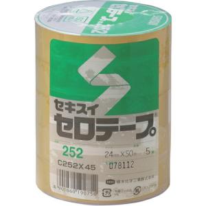 積水 セロテープ#252 24X50 ( C252X45 )【5巻セット】｜orangetool
