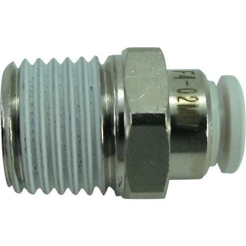 チヨダ ファイブメイルコネクタ W(白)4mm・R1/4 ( F4-02MW ) 千代田通商(株)