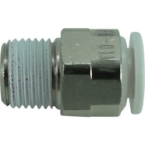 チヨダ ファイブメイルコネクタ W(白)6mm・R1/8 ( F6-01MW ) 千代田通商(株)