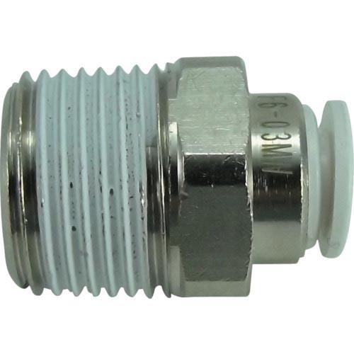 チヨダ ファイブメイルコネクタ W(白)6mm・R3/8 ( F6-03MW ) 千代田通商(株)