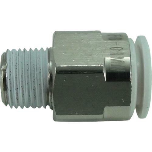 チヨダ ファイブメイルコネクタ W(白)8mm・R1/8 ( F8-01MW ) 千代田通商(株)