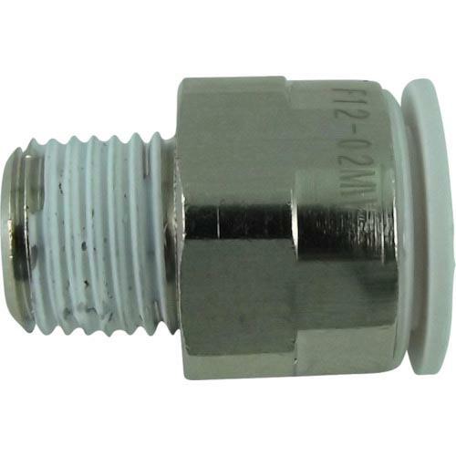 チヨダ ファイブメイルコネクタ W(白)12mm・R1/4 ( F12-02MW ) 千代田通商(株...
