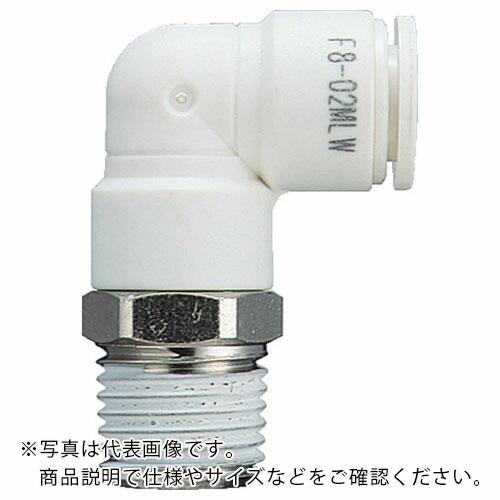 チヨダ ファイブメイルエルボ W(白)6mm・R1/8 ( F6-01MLW ) 千代田通商(株)