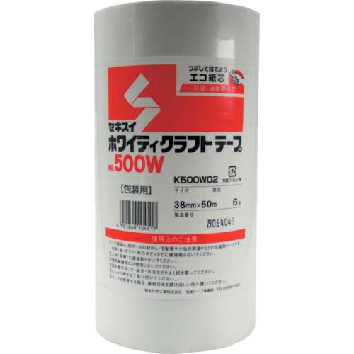 積水 ホワイティクラフトテープ#500W 38X50 ( K500W02 )【6巻セット】