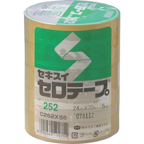 積水 セロテープ#252 24X70 ( C252X55 )【5巻セット】