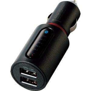 ELECOM Bluetooth(R)FMトランスミッター(3.4A/2ポート) ( LAT-FMBT04BK )｜orangetool