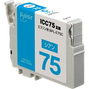 ELECOM プレジール 汎用インクカートリッジ EPSON ICC75互換 シアン ( BPL-E75C )｜orangetool