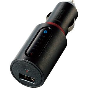 ELECOM Bluetooth(R)FMトランスミッター(2.4A/1ポート) ( LAT-FMBT02BK )｜orangetool