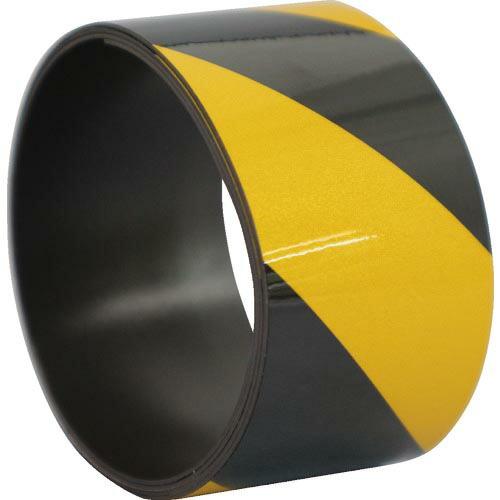 日東エルマテ 反射マグネットシート 50mm×1m イエロー/ブラック ( HMG-50YB ) 日...