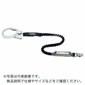 タイタン EXJ伸縮ストラップ式 タイプ1ランヤード ブラック シングル (墜落制止用器具) ( HL-EB ) サンコー(株)｜orangetool