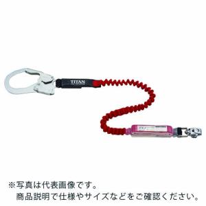 タイタン EXJ伸縮ストラップ式 タイプ1ランヤード レッド シングル (墜落制止用器具) ( HL-ER ) サンコー(株)｜orangetool